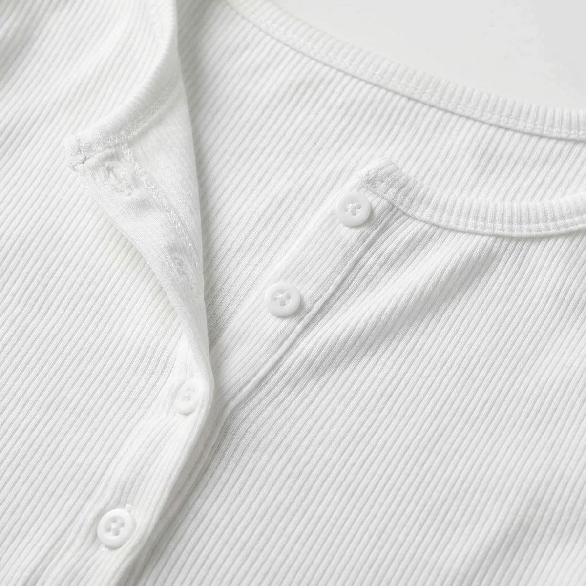 Prążkowany Top Henley
