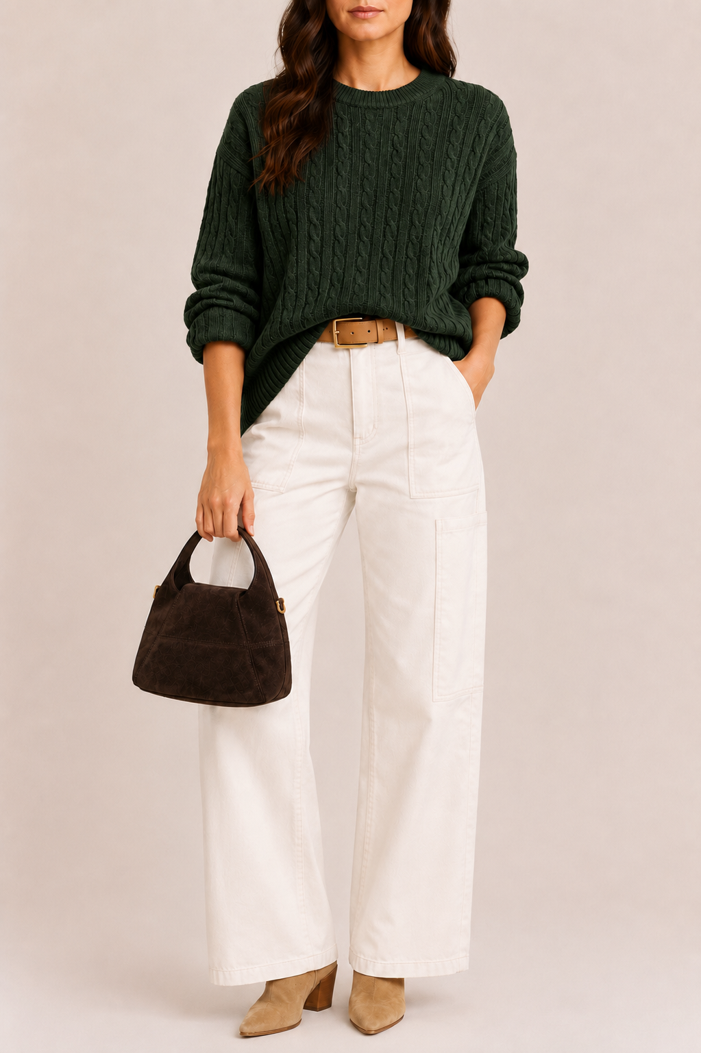Sweter ciemnozielony