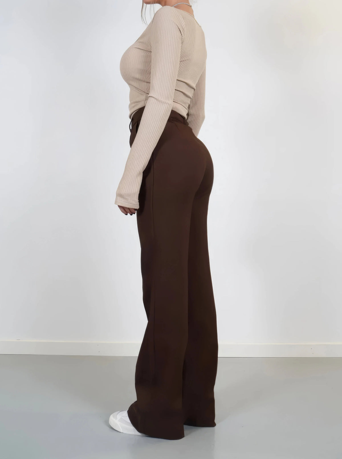 Eleganckie Spodnie z Wysokim Stanem