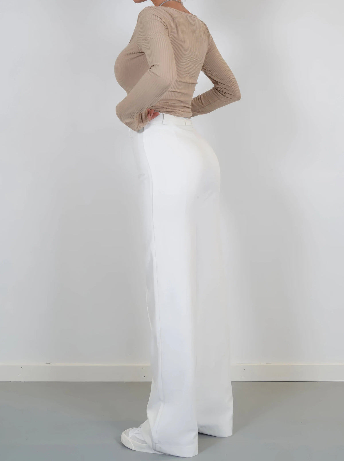 Eleganckie Spodnie z Wysokim Stanem