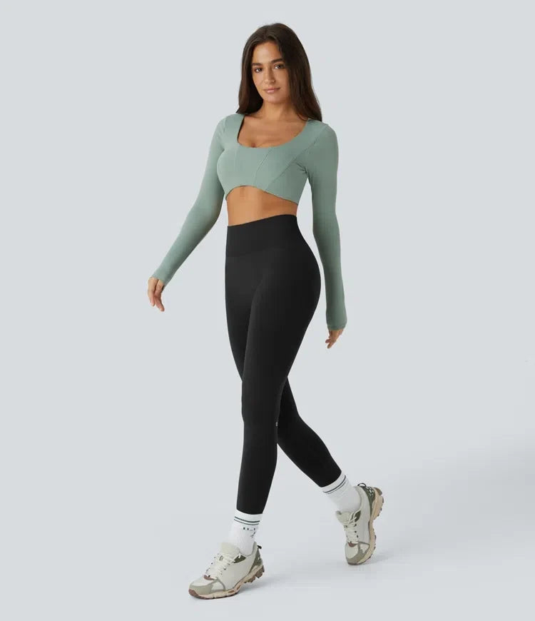 Bezszwowe Legginsy do Jogi Modelujące Brzuch