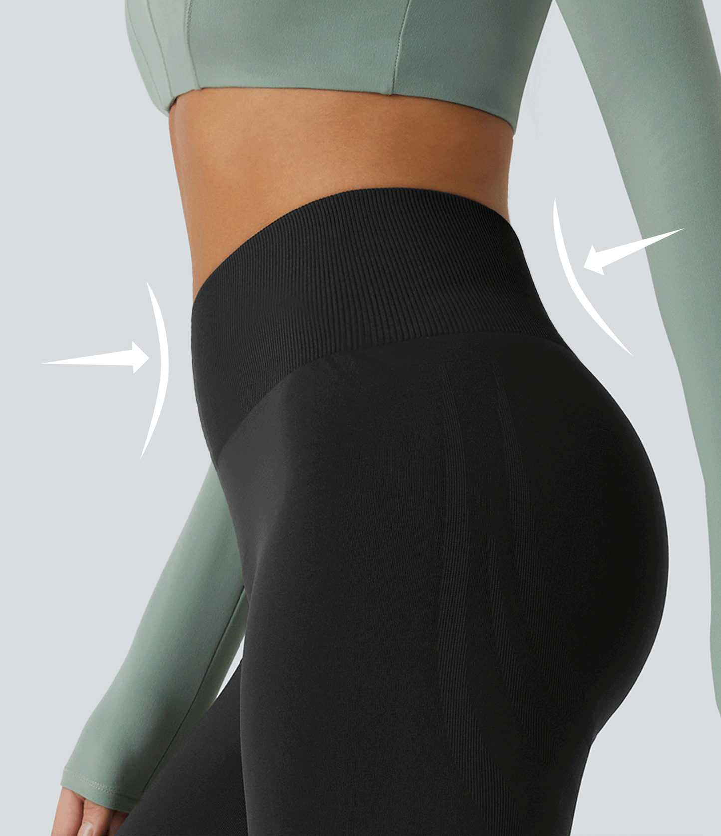 Bezszwowe Legginsy do Jogi Modelujące Brzuch