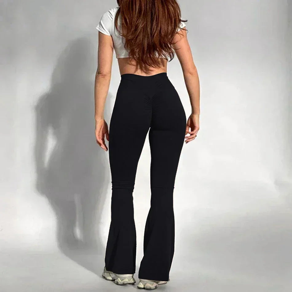 Legginsy Push-Up z Wysokim Stanem, Modelujący Krój Bootcut