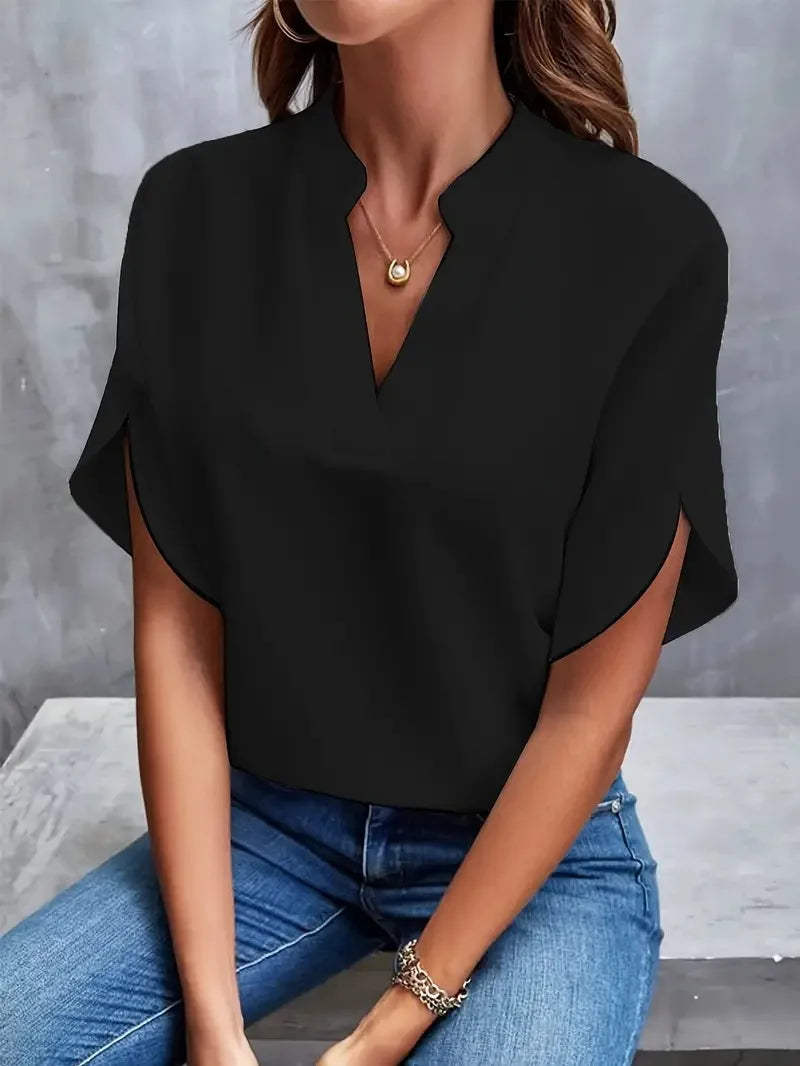 Elegancka Bluzka z Dekoltem w Serek