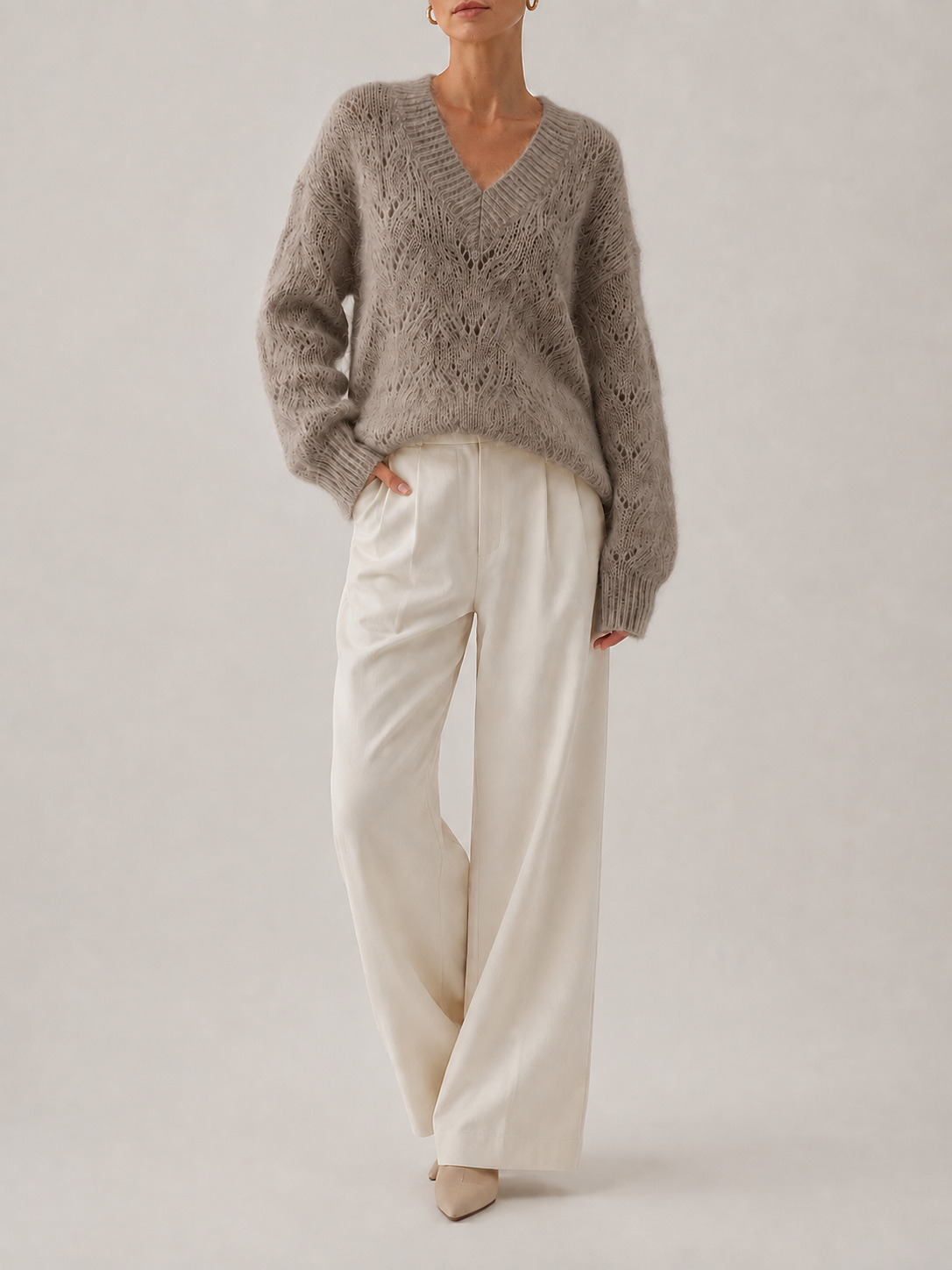 Sweter kamienny