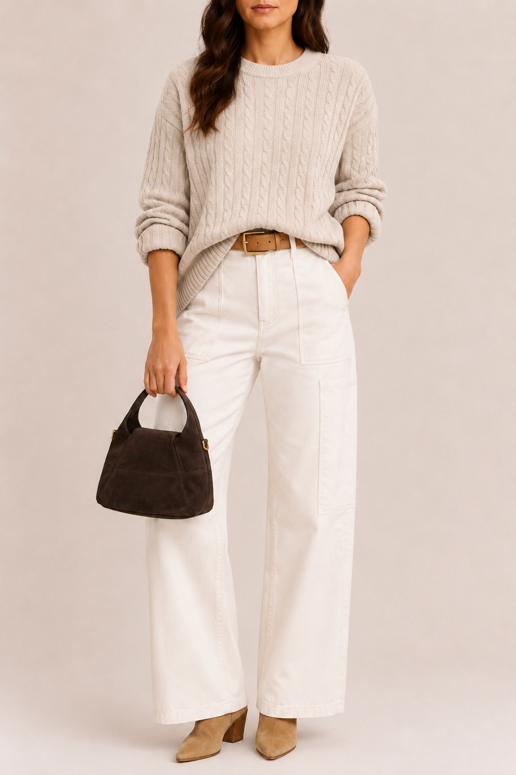Sweter jasnoszary