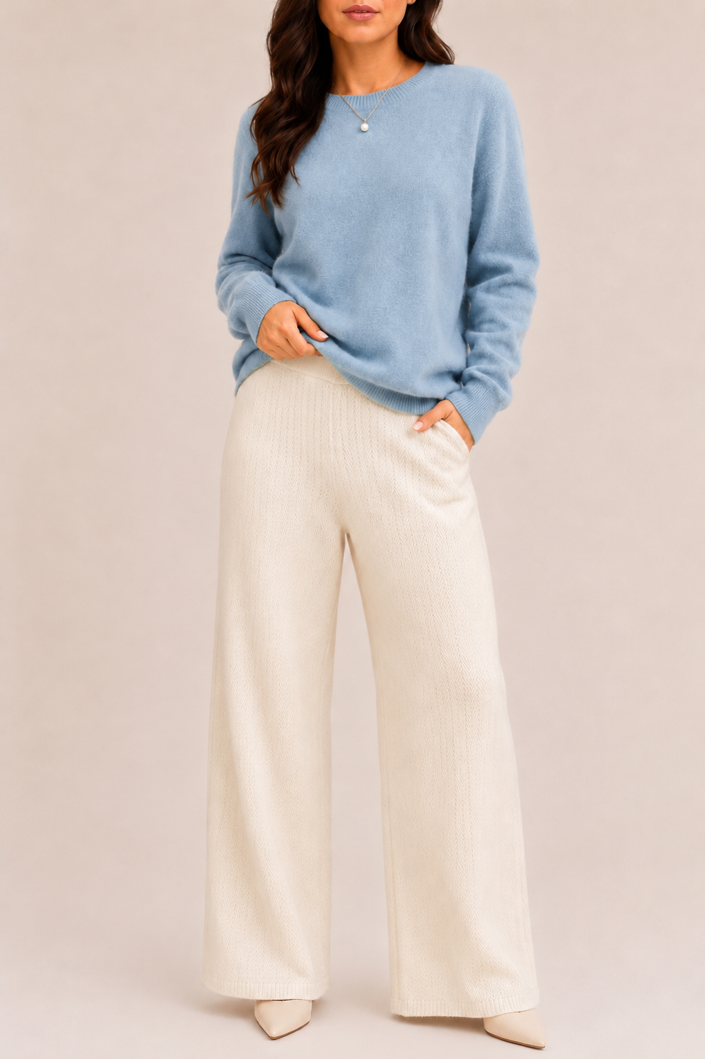 Sweter premium jasnoniebieski