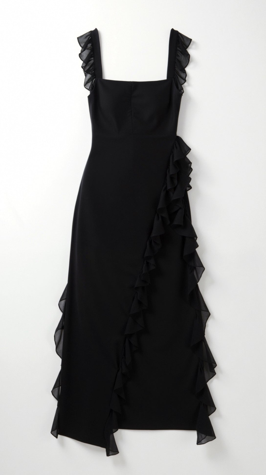 Elegancka Sukienka Maxi z Falbankami