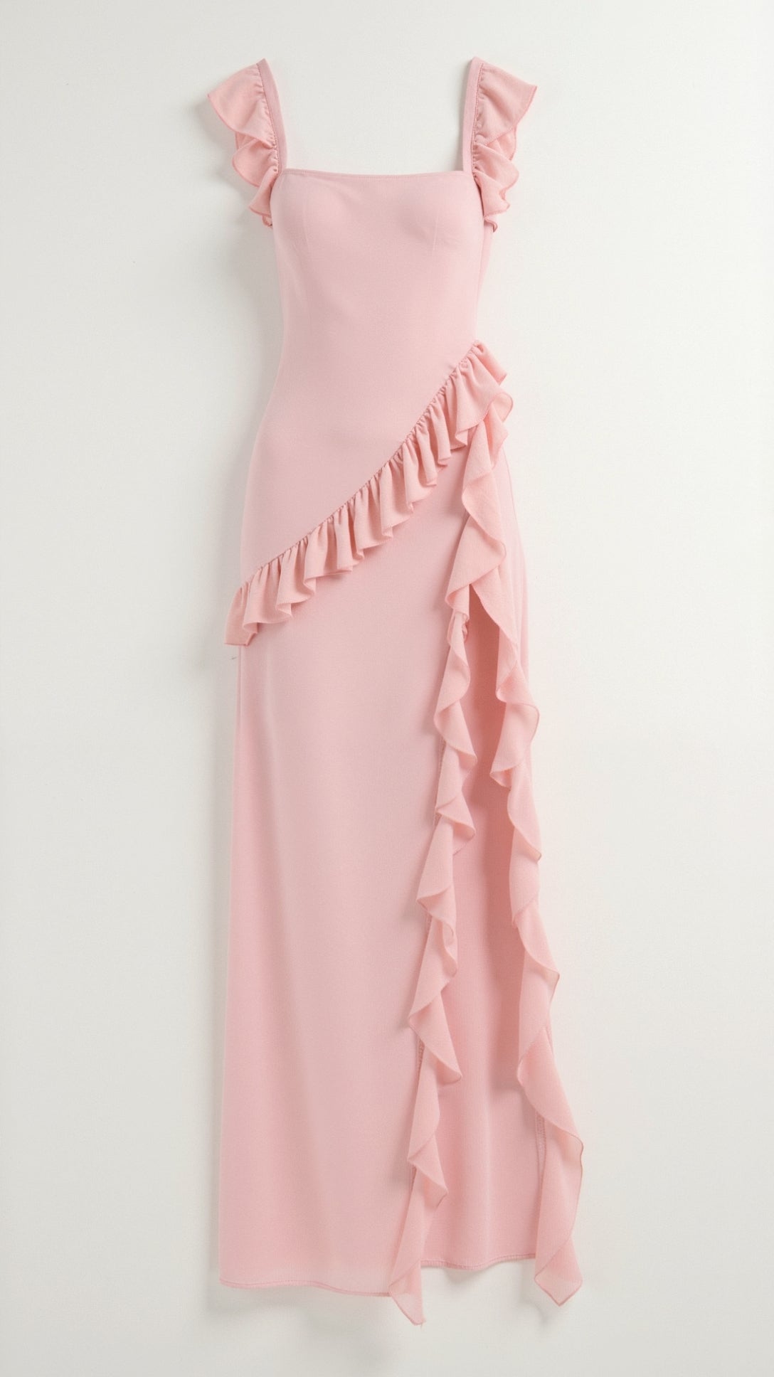 Elegancka Sukienka Maxi z Falbankami